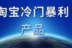 做淘宝冷门商品项目,月入过万