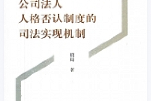 公司人格否认制度的司法实现机制2022 pdf版下载