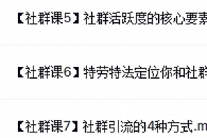 赚钱社群系统运营葵花宝典【网盘资源】