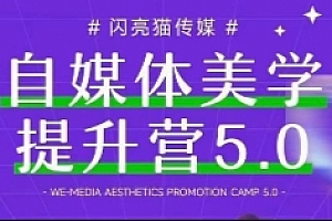 谢无敌闪亮猫自媒体美学提升营5.0【网盘资源】