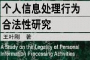 个人信息处理行为合法性研究 王叶刚 2024 pdf电子版下载